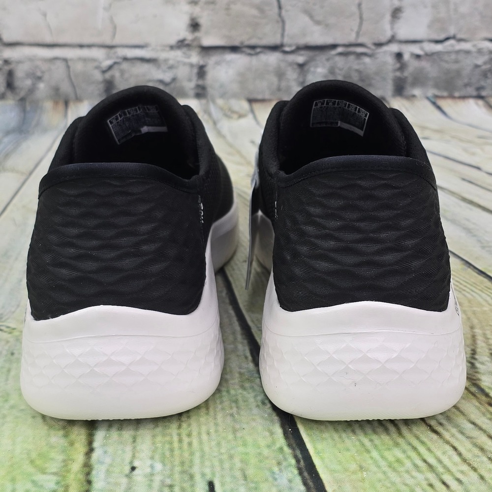 Skechers GoWalk Flex Hands Free Slip-Ins Women 9 Black White Mesh Sneaker 124836 - Picture 5 of 12